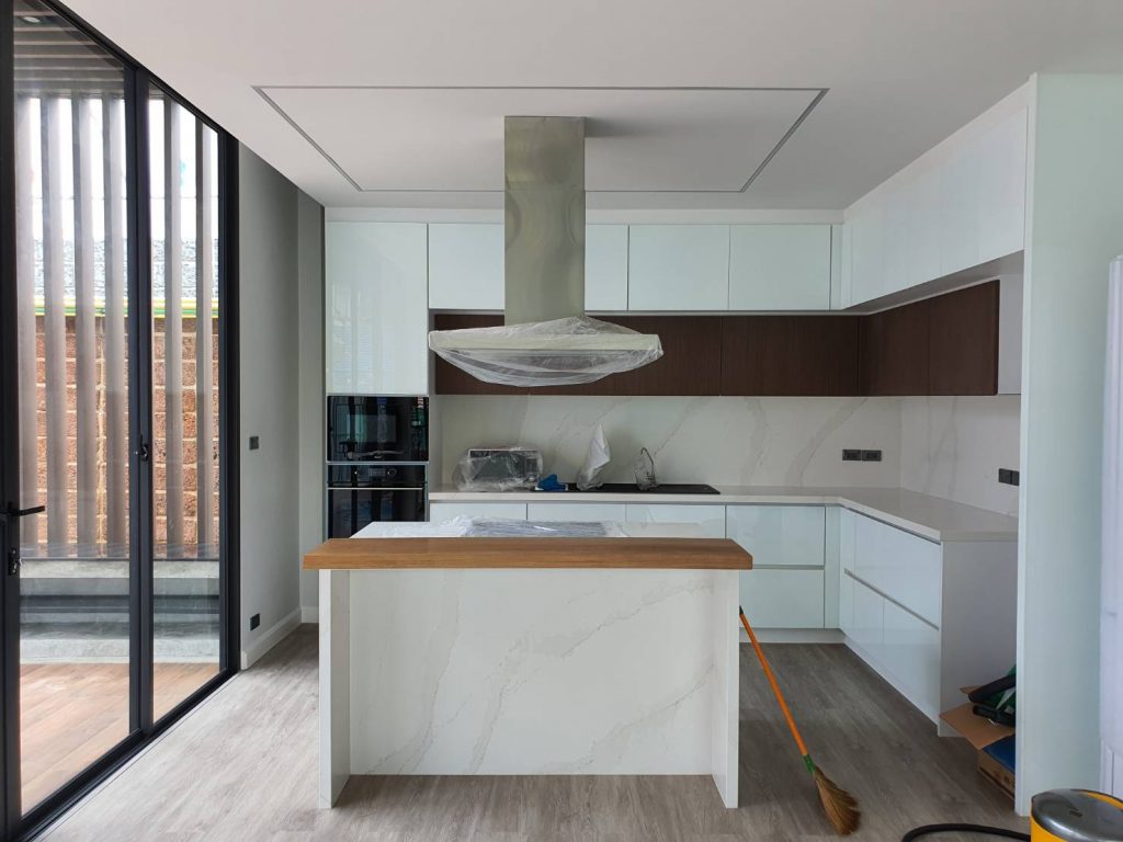 western kitchen and island